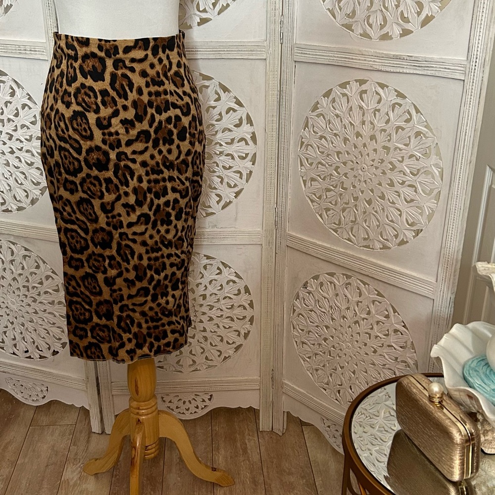 Cheetah Print Pencil Skirt